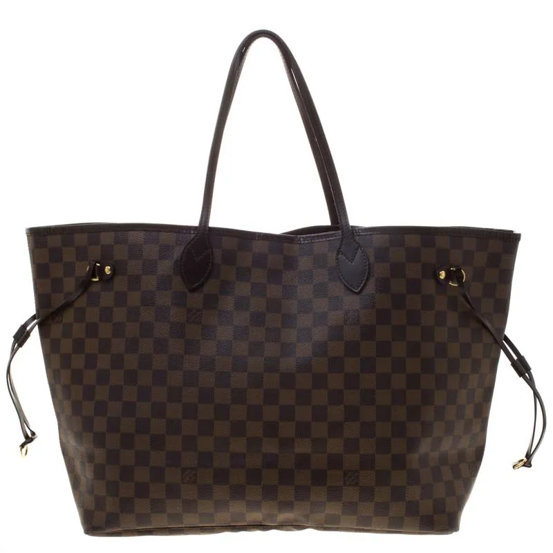 Louis Vuitton Neverfull side view - how to spot a fake Neverfull