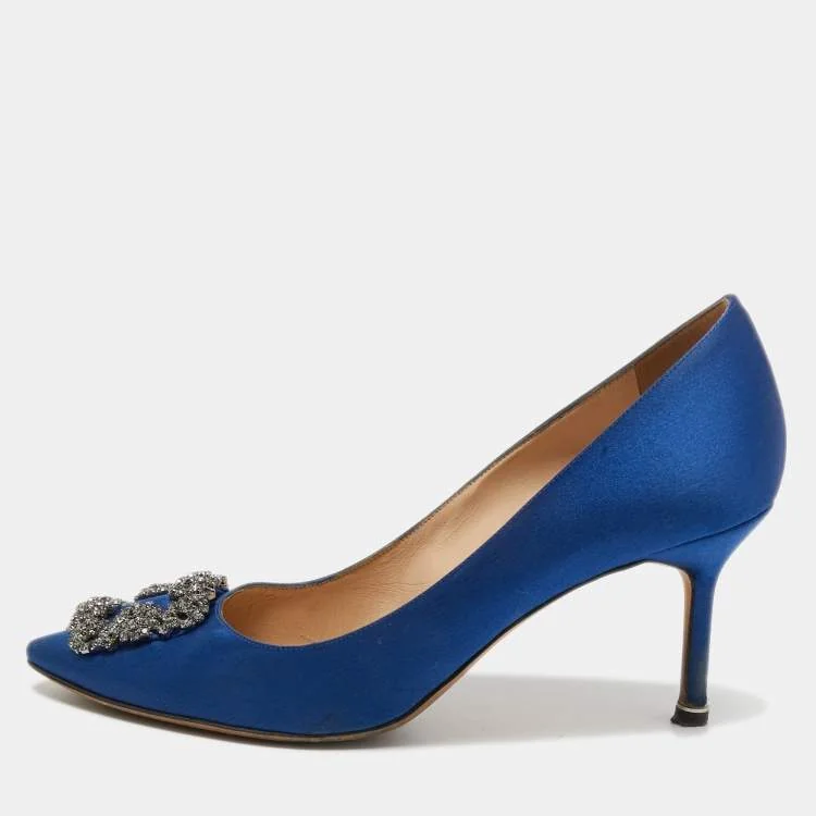 Manolo Blahnik Hangisi pumps side view - spot fake Manolo Blahnik Hangisi shoes
