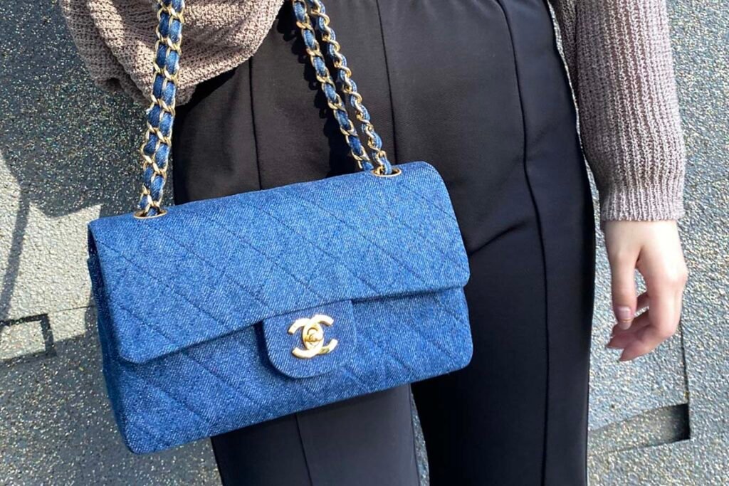 Chanel Blue Denim Flap Bags