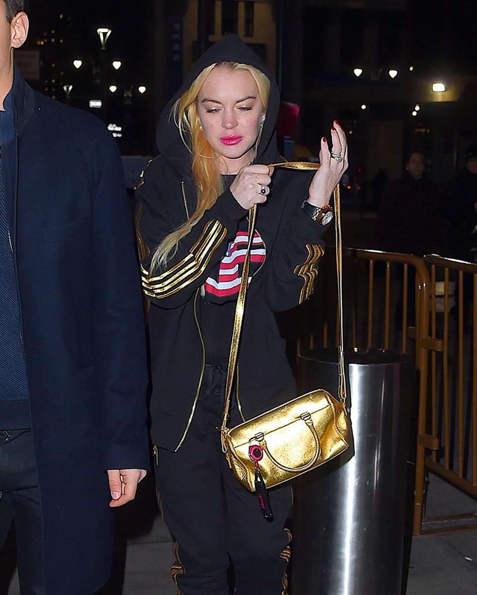 Lindsay Lohan 2017 Saint Laurent Classic Duffel Bag