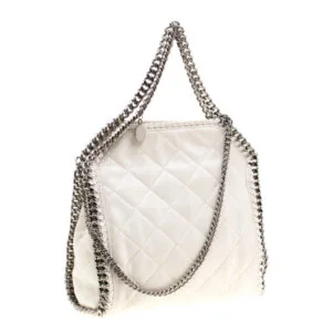 Stella McCartney Mini Falabella Tote (White/Off-White) front view - Stella McCartney Falabella tote