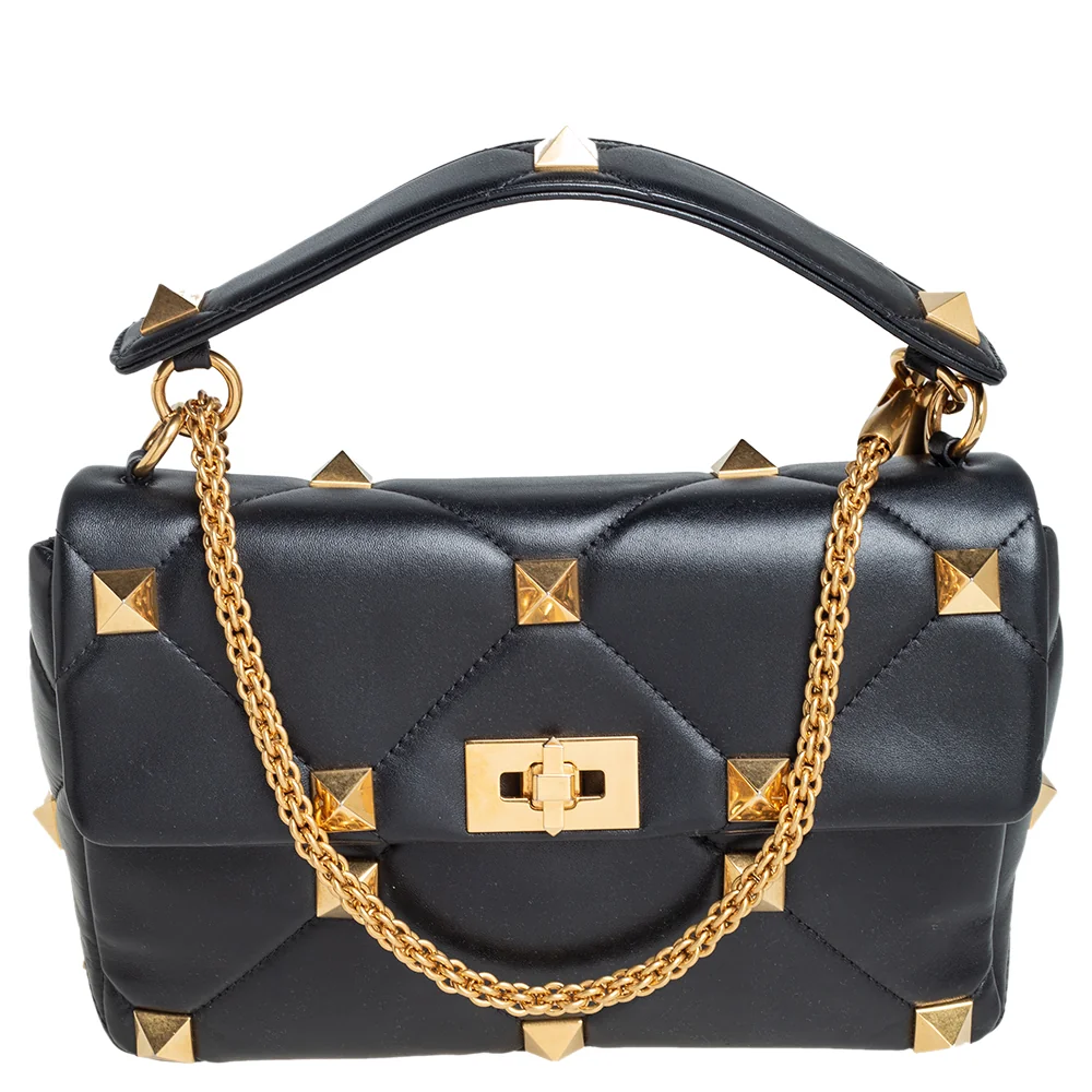 Valentino Roman Stud Shoulder Bag side view