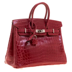 Hermès Hermès Birkin bag (Rouge Garance Niloticus Crocodile Birkin 25) side view - Hermès Birkin investment