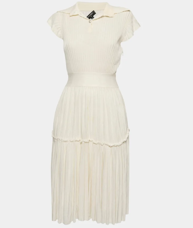 White designer dresses front view