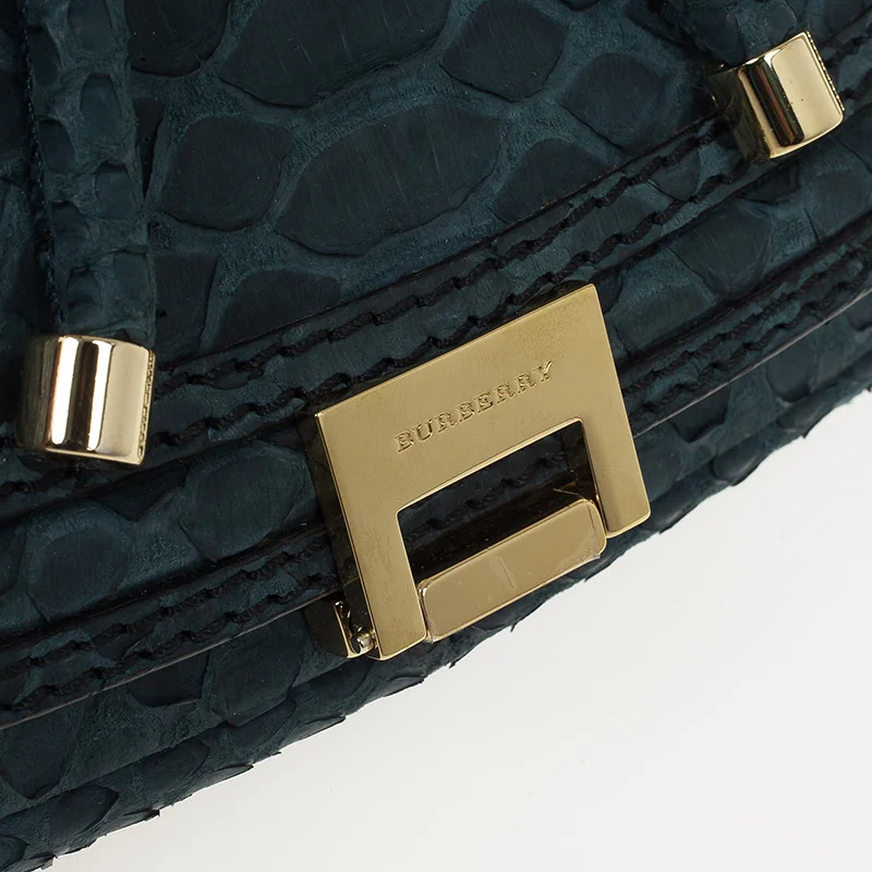 Burberry Iris Clutch in Python Leather side view - Burberry python clutch