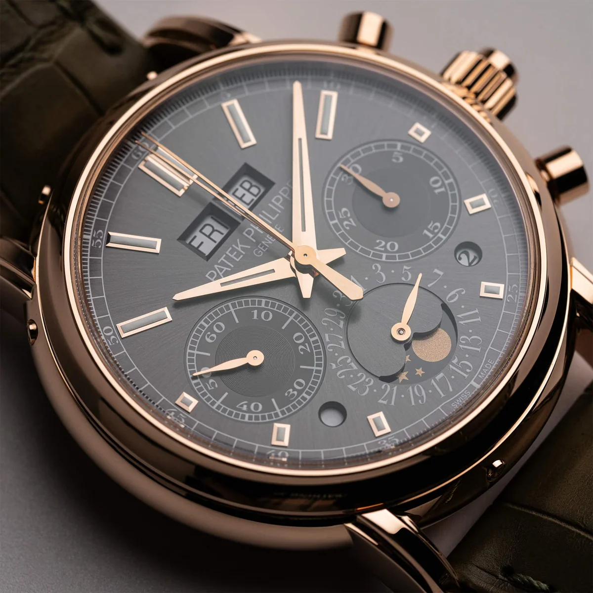 Rolex, Omega, Patek Philippe Pre-owned luxury watches side view - certified pre-owned luxury watches