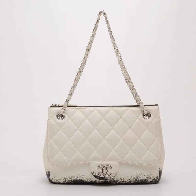 Chanel Blizzard Jumbo Flap Bag side view - Chanel Blizzard Flap bag