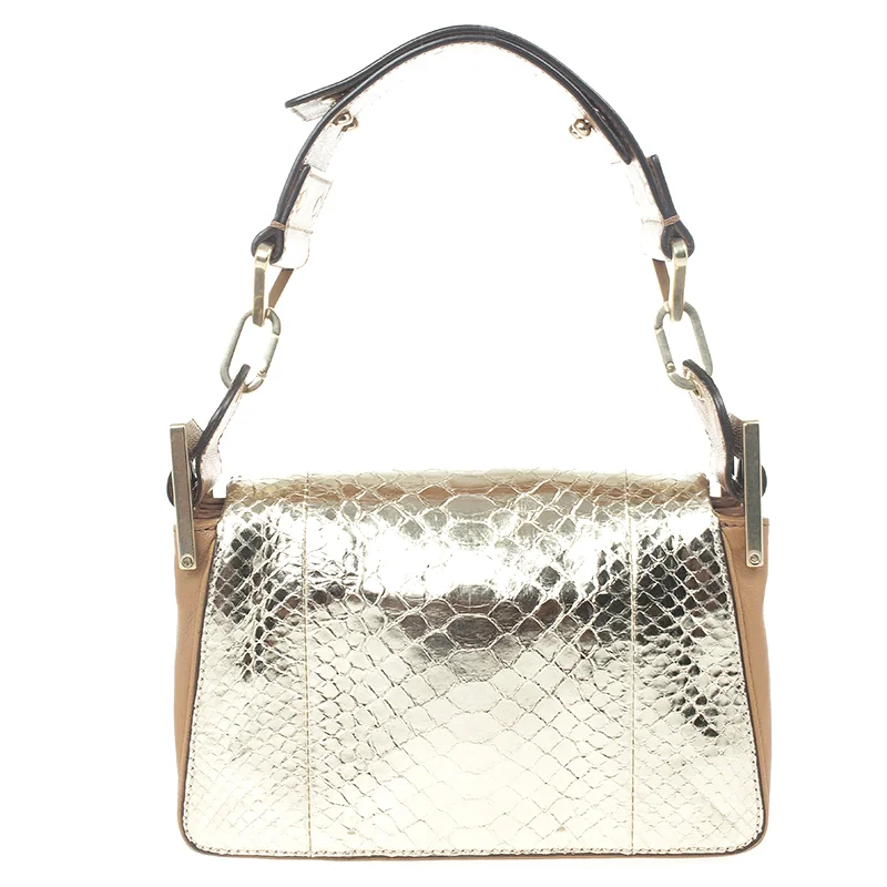 Chloe Jade Python Shoulder Bag / Clutch front view - Chloe Jade Python bag
