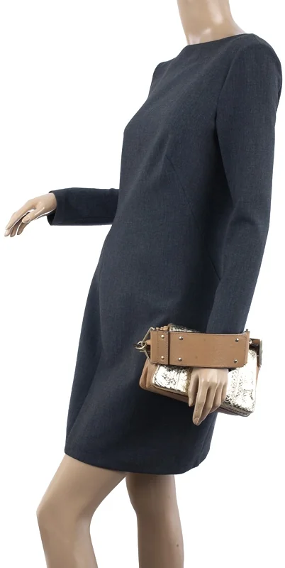 Chloe Jade Python Shoulder Bag / Clutch side view - Chloe Jade Python bag
