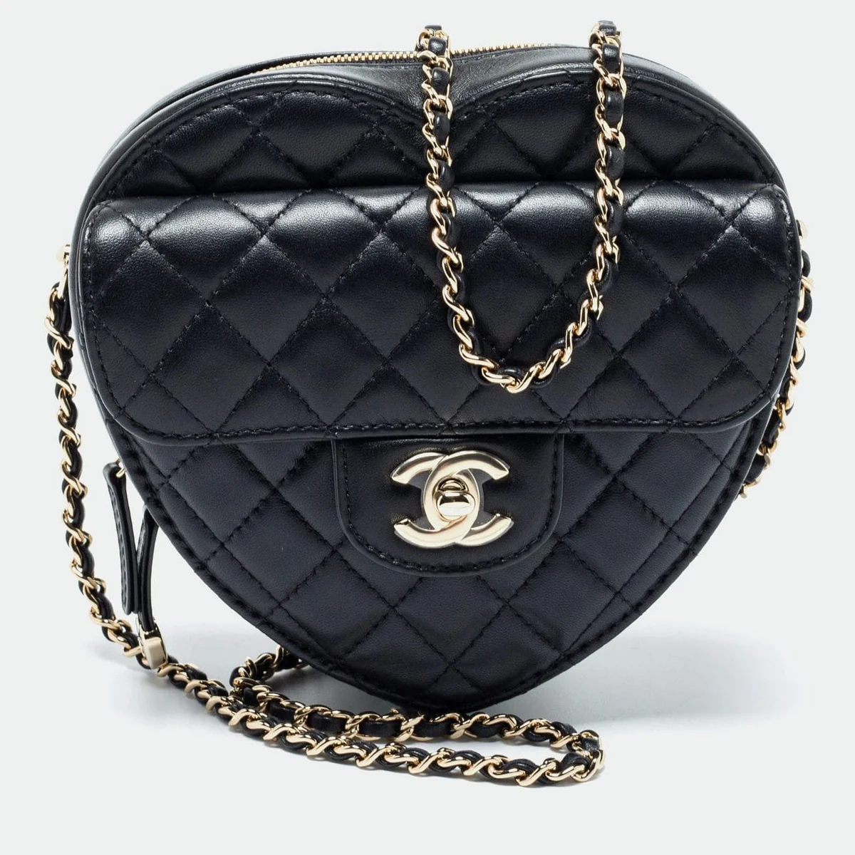 Heart-shaped designer handbags front view - designer heart bags