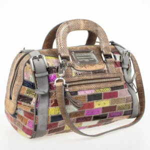 Dolce & Gabbana Miss Easy Way Ayers Snakeskin Patchwork Satchel detail - Dolce and Gabbana Ayers snakeskin patchwork bag