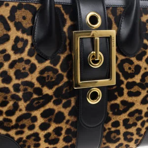 Gucci Lady Buckle Jaguar Print Top Handle Bag detail