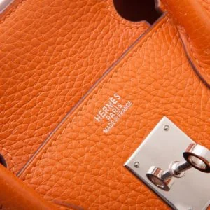 Hermès Birkin Bag (Orange, 30cm, Togo Leather) front view - Hermes Orange Birkin bag