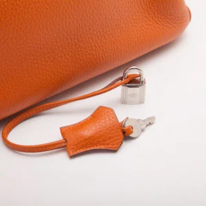 Hermès Birkin Bag (Orange, 30cm, Togo Leather) side view - Hermes Orange Birkin bag