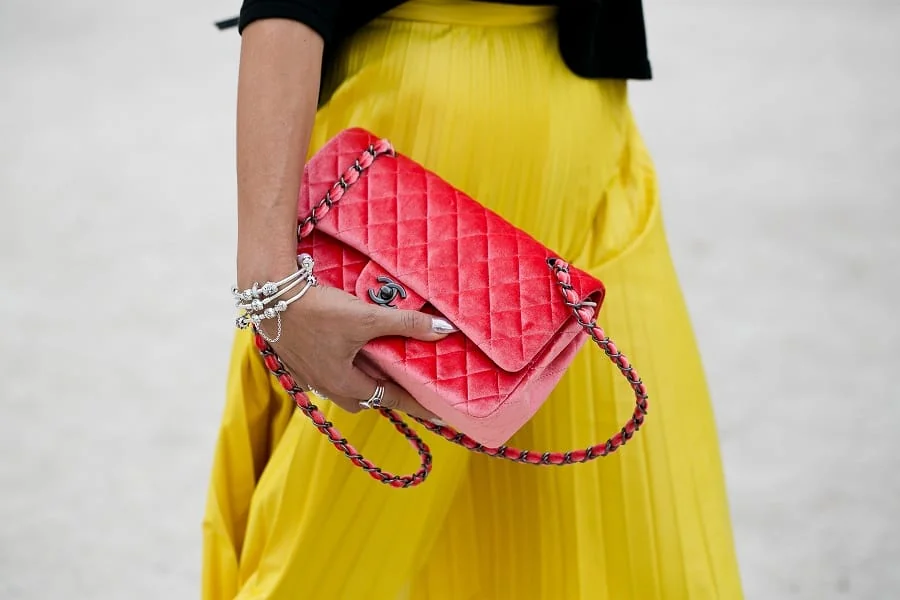 Chanel Chanel Classic Flap Bag side view - how to style Chanel Classic Flap bag