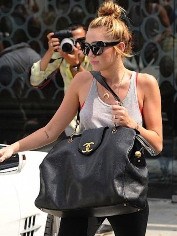 Miley Cyrus CHANEL Vintage Super Model Tote Bag