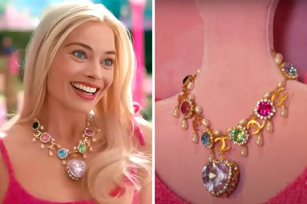 barbie vintage Chanel colorful gems choker necklace