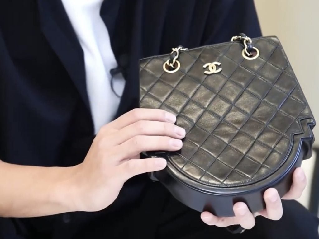 Vintage Chanel flat-quilted handbag