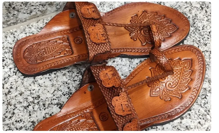 Prada Kolhapuri-inspired leather sandals detail - Prada Kolhapuri sandals controversy