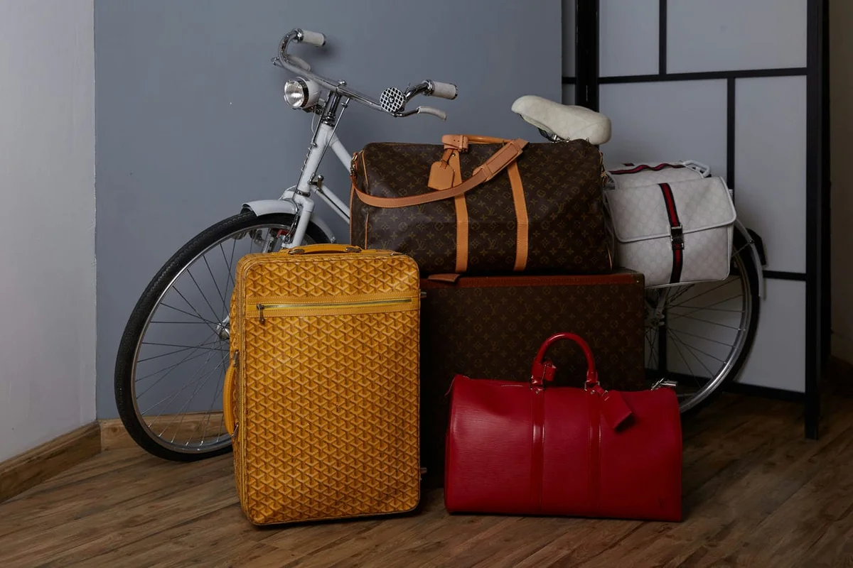history of handbags front view